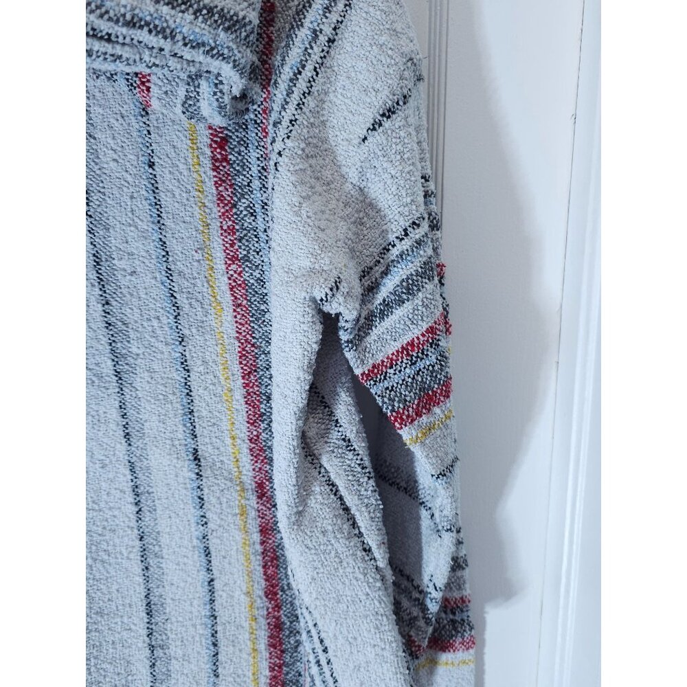 Earthbound Trading Co Baja Hoodie Striped Pullover Sweatshirt Medium Cotton Blen - Picture 12 of 14